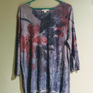 Coldwater Creek Top Size 1X 3/4 Sleeve